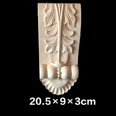 Декоративная деревянная аппликация из неокрашенного дуба резной волнистый