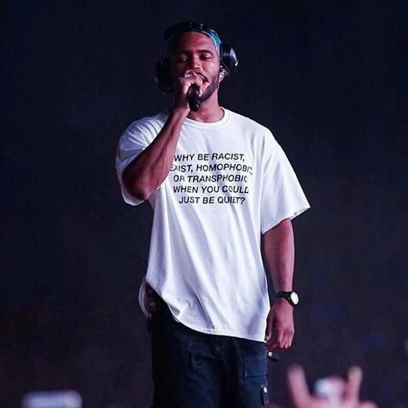 Женская футболка Frank Ocea Tumblr с гомофобным принтом Why Be racist Sexist летние топы для