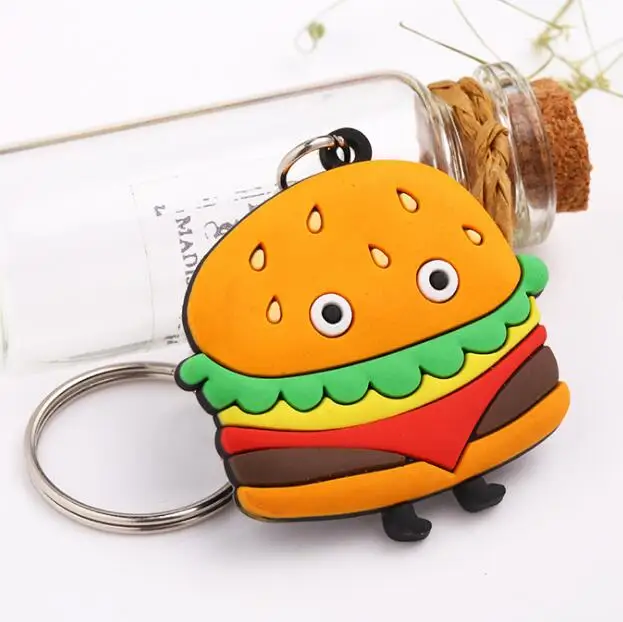 Унисекс женские/мужские симпатичный брелок собака Животные и продукты пиццы