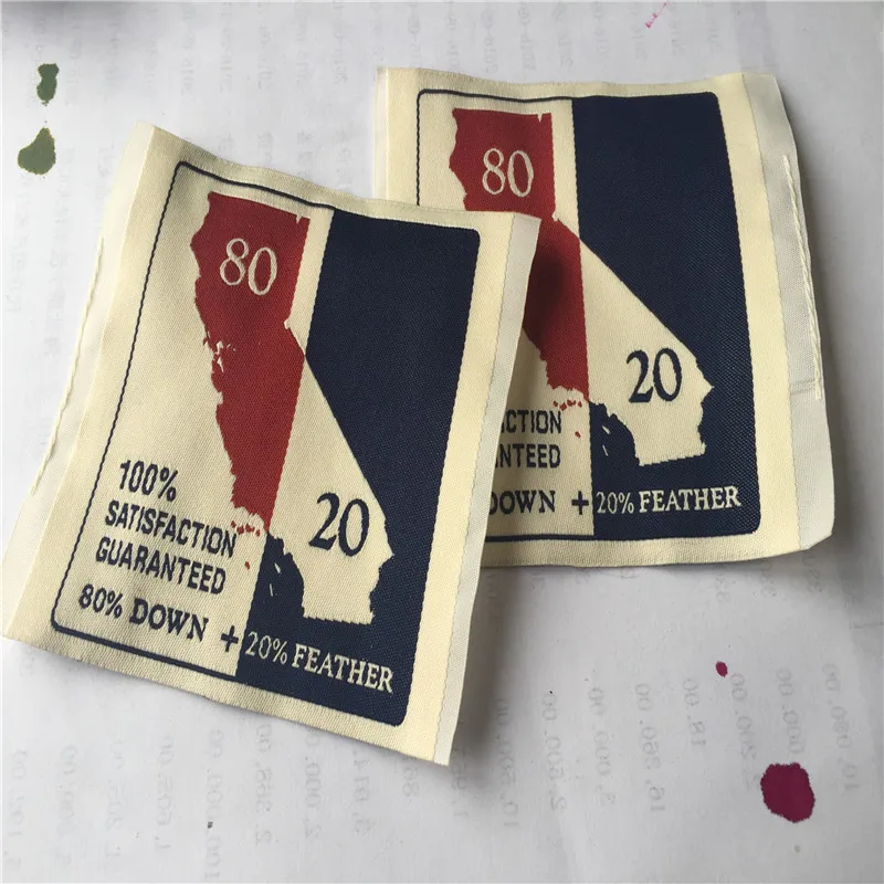

Custom High Density 9*9cm Clothing Main Label Woven Label Garment Label