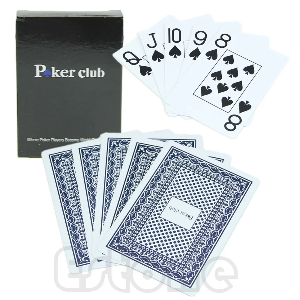

1*Waterproof Poker New Blue 100% PLASTIC Washable Texas Poker Size Playing Cards