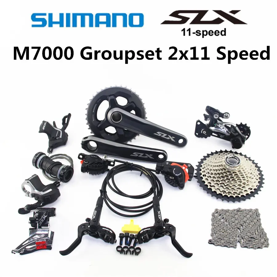 SHIMANO deore SLX M7000 набор групп горного велосипеда 2x11 Speed 40T 42T 46T задний переключатель 26