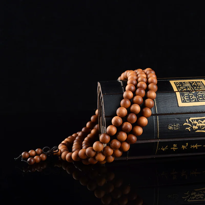 Браслет из индийского тикового сандалового дерева 108 шт.|charm bangle|sandalwood braceletbuddhist