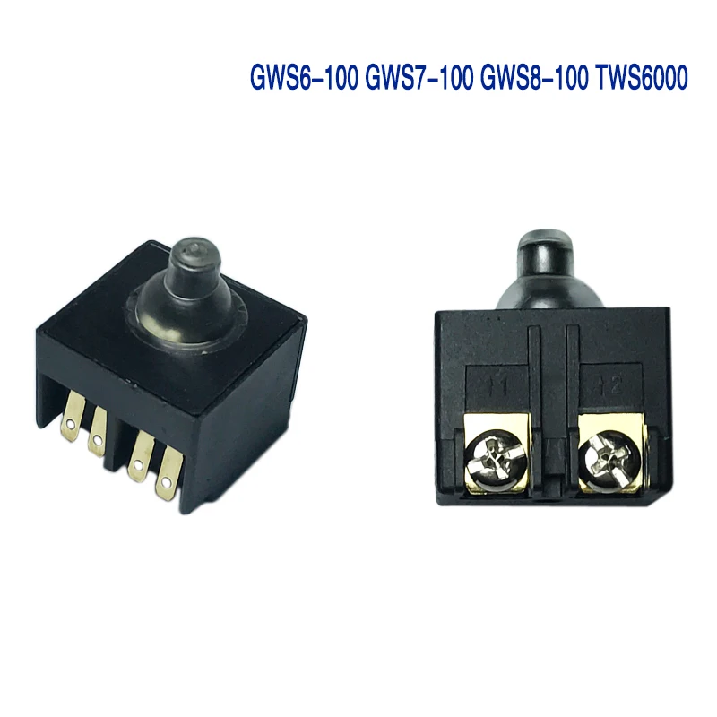 

1PCS Angle Grinder AC 250V 6A 125V/10A DPST Pushbutton Switch for Bosch GWS6-100 GWS7-100 GWS8-100 TWS6000