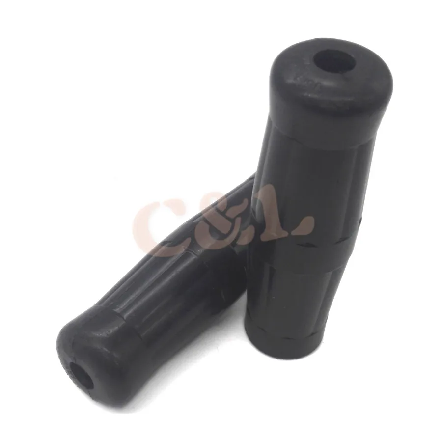 Motorcycle Bike 7/8&quot Black Retro Rubber Handle Bar Vintage Coke Bottle Hand Grip For Harley Truimph Cafe Custom | Автомобили и