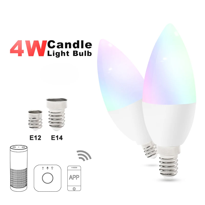 WAESDA zigbee zll led 4 Вт светильник в форме свечи rgbww Красочные rgb + cct смартфон приложение