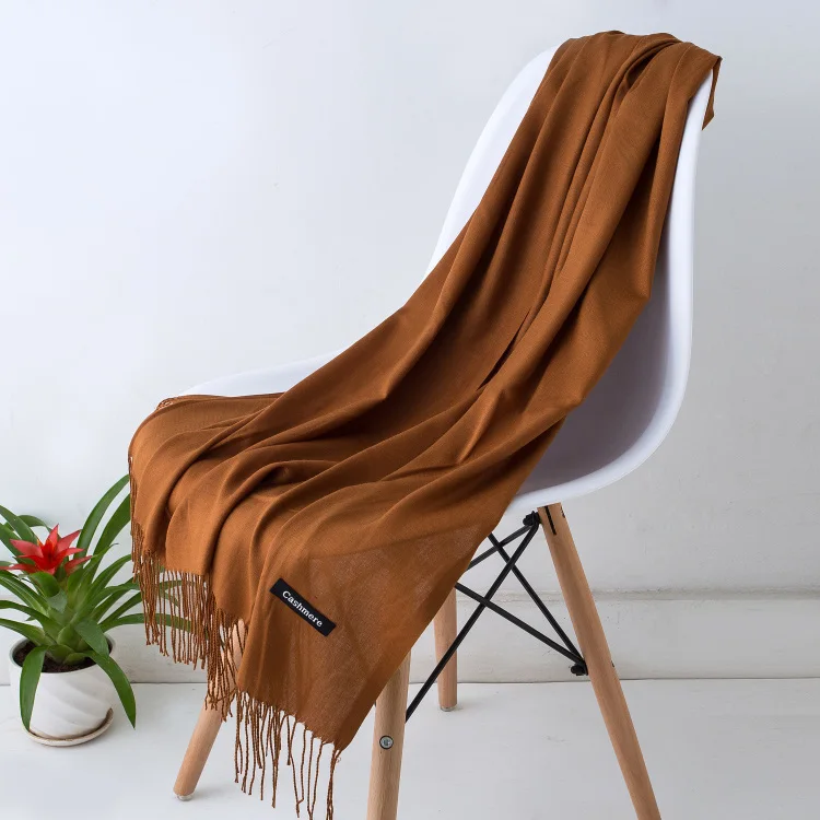 brown 2 New Men Scarf Unisex Thick Warm Winter Scarves Cashmere Scarf Black and Gray Gentleman's Bussiness Scarves - Color: brown 2