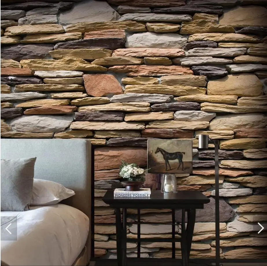

3D Printed Vintage Brick Wallpaper Mural for Living Room Art Wall Decals Wall Mural Paper Contact Paper Roll 3d Wall Murals