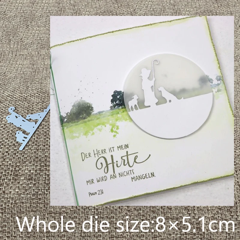 Новый дизайн ремесло металлическая высечка штампы пастушья ребенок собака