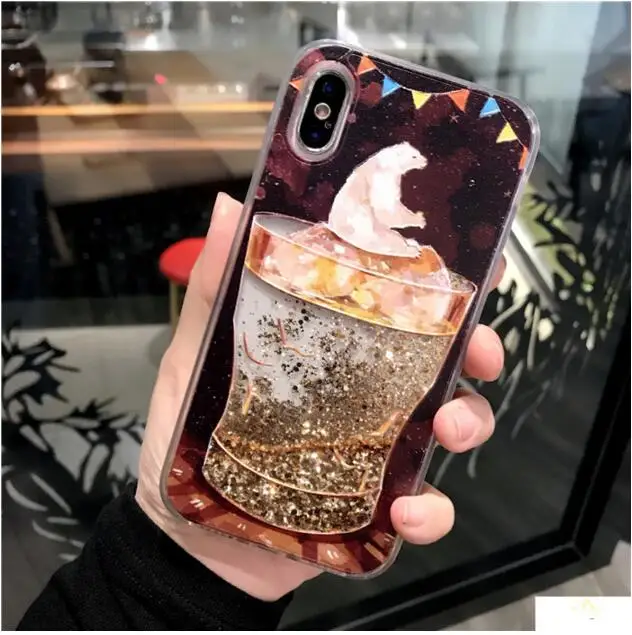 Роскошный чехол для телефона quicksand kiss me iPhone Xs 6 7 8 plus винтажный мягкий мобильного