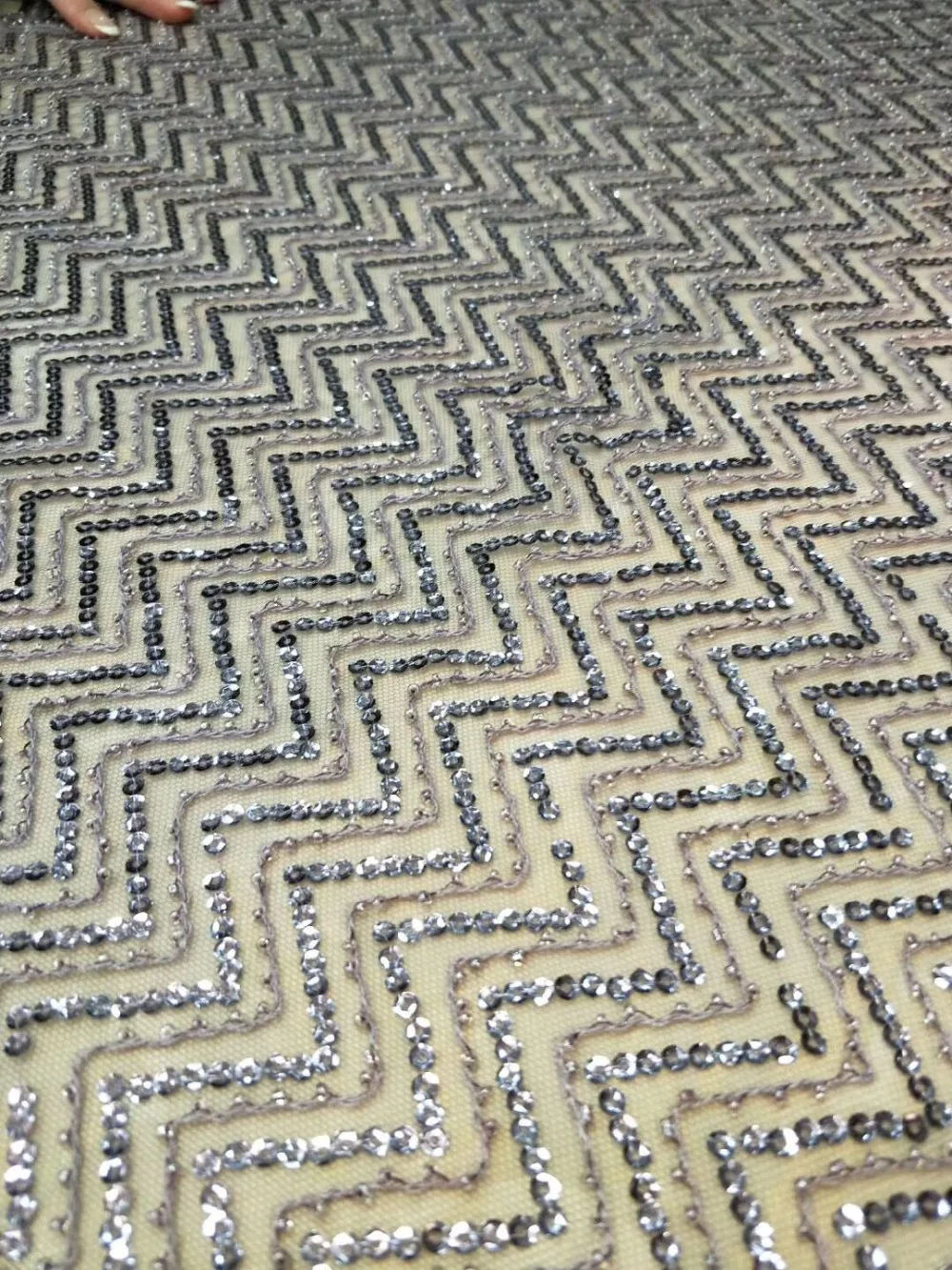 

African French Lace Fabric high Quality SYJ-10144 African embroidered Lace Fabric with beads