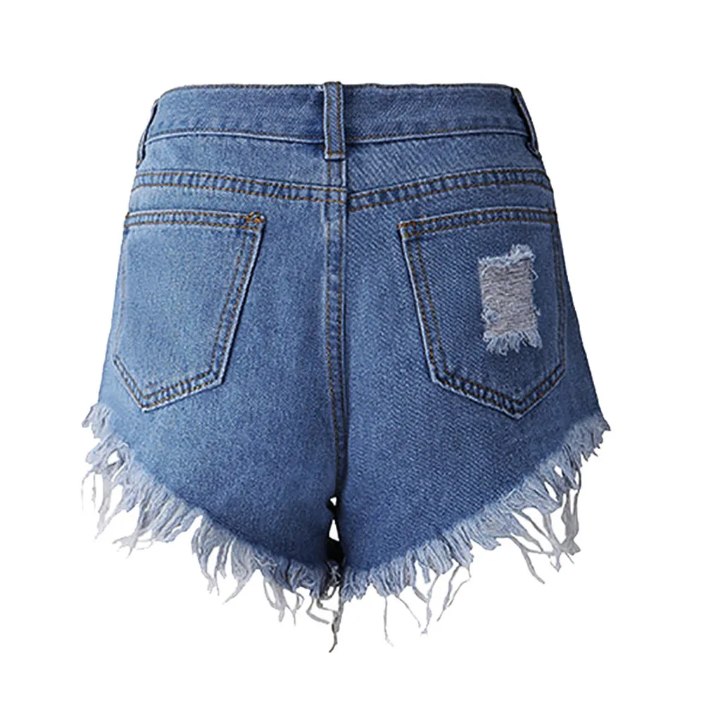 

Women Denim Shorts Fashion Casual Daily Mini Jeans Denim Shorts Low Waist Zipper Hole Skinny Denim Short Cales das mulheres #E