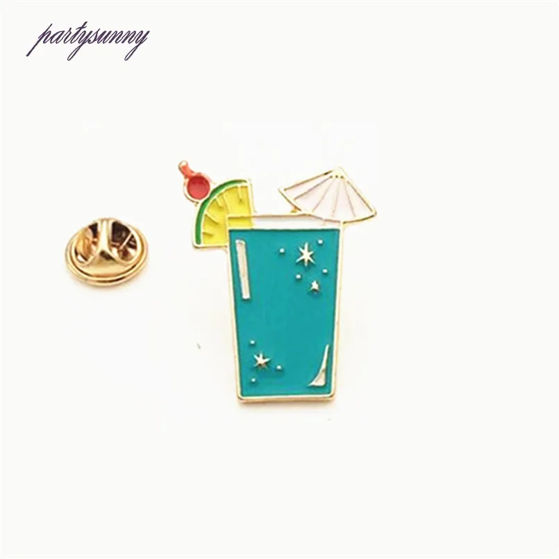 PY 5 шт./лот мультфильм попугай чашки Значки милые металлический значок Булавки