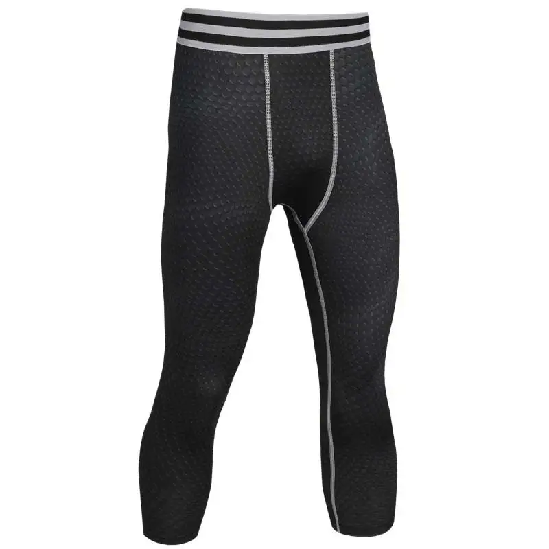 Мужские Pro компрессионные быстросохнущие укороченные облегающие брюки-Капри Для