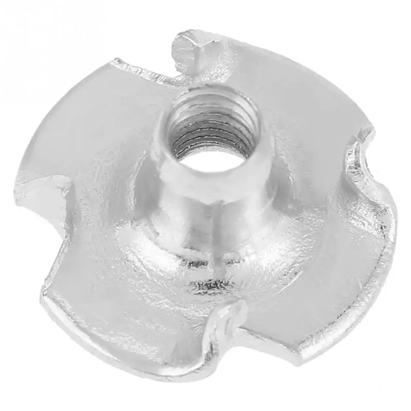 100 шт./лот оцинкованная углеродистая сталь Т образная гайка четырехконцевая