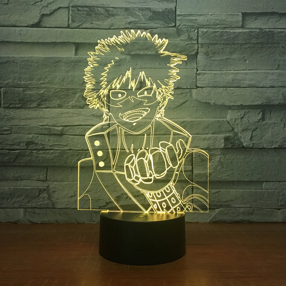 Героя аниме Наруто Рисунок 7 цветов изменить 3D Led визуальное моделирование ночной