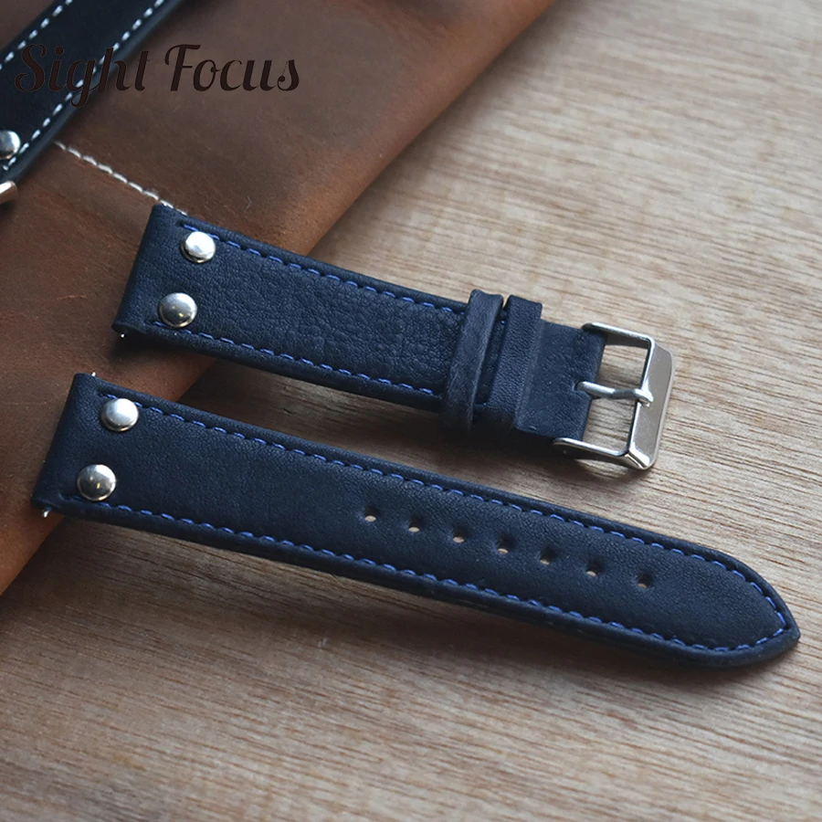 Кожаный ремешок для часов Stowa Pilot Strap Flieger Classic Series Chrono/Sport/Verus часы серии заклепки 18