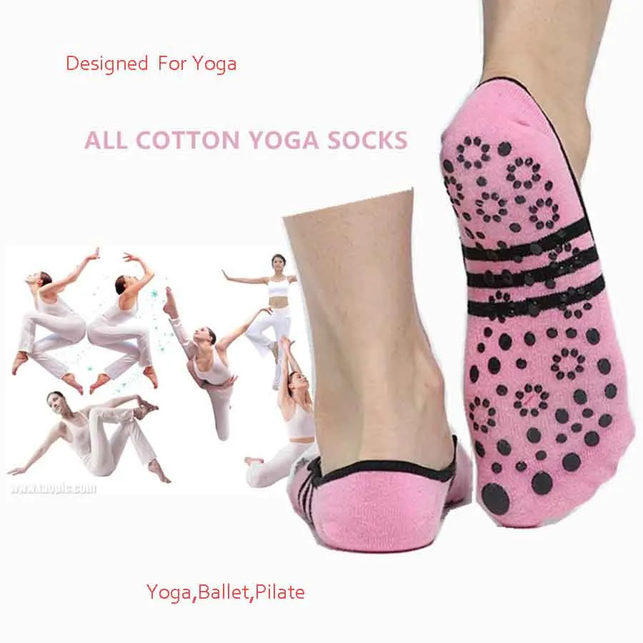 Женские нескользящие бандажные хлопковые носки для фитнеса Yo ga женские