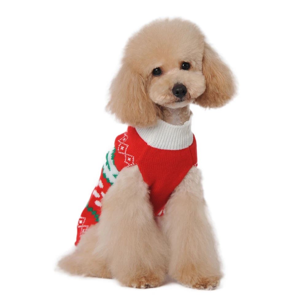 Cute Small Dog Sweater Christmas Chihuahua Puppy Wear Red Pet Winter Clothing for Dogs | Дом и сад