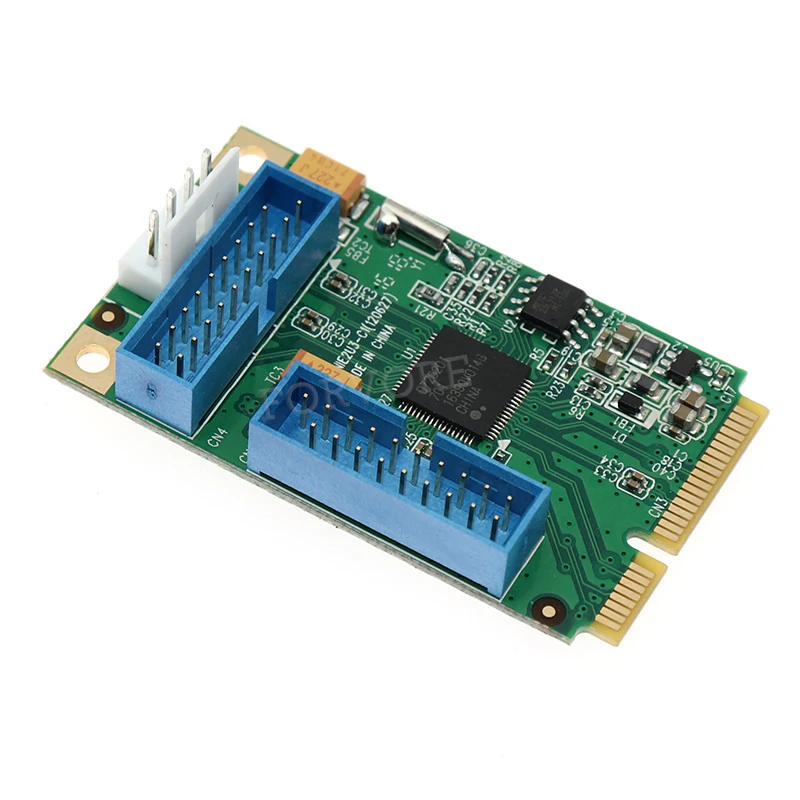 Mini PCIe до 4 портов USB 3 0 адаптер для mini itx PCI express 2 porst 19 20 Pin Коннектор с 19pin женский