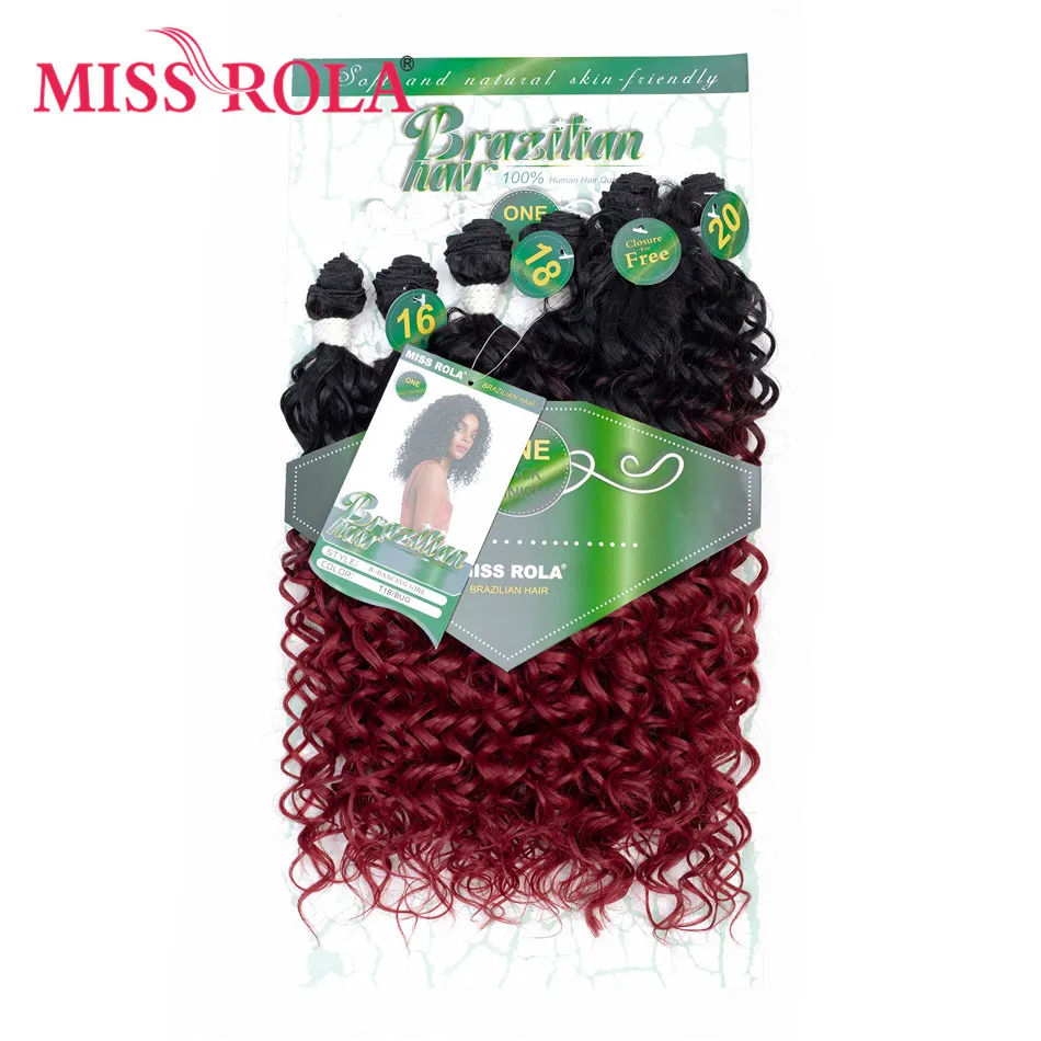 Ed Hair Weaving Bundles 16-20inch 6pcs/pack 200g T1b/bug With Free Closure