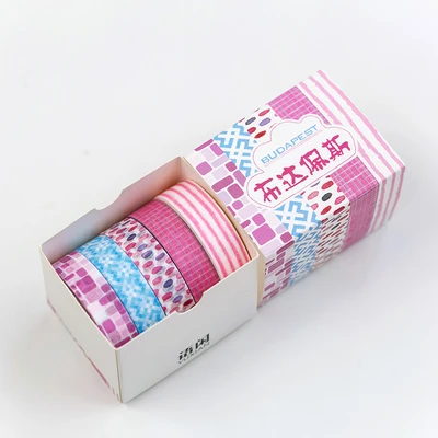 8 5 шт./упак. 10 мм* 5 м стандартная серия Бумага лента Washi DIY японский Бумага декоративная клейкая лента малярная лента Скрапбукинг наклейки - Цвет: 8