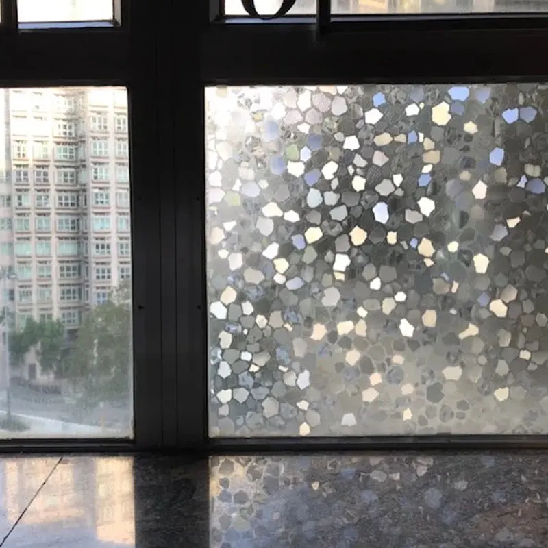 Виниловая пленка для окна Лазерная каменная стеклянная наклейка без клея