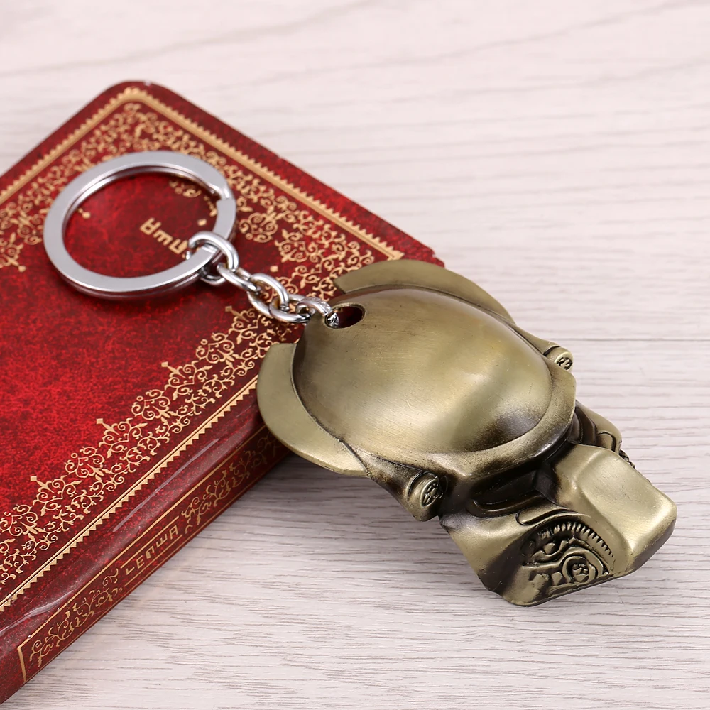 Металлический брелок для ключей Alien маска хищника Мужская Подвеска Брелки