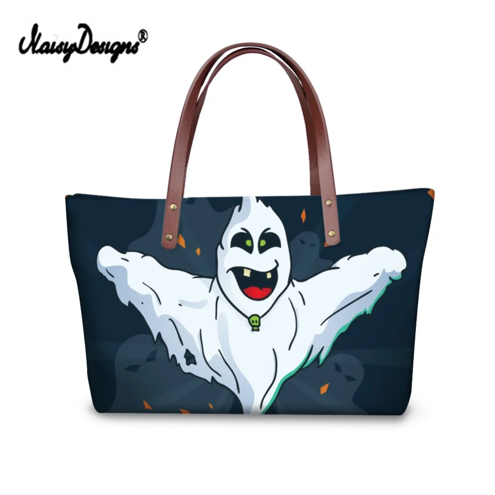 Роскошные женские сумки для покупок вечевечерние НКИ на Хэллоуин с принтом