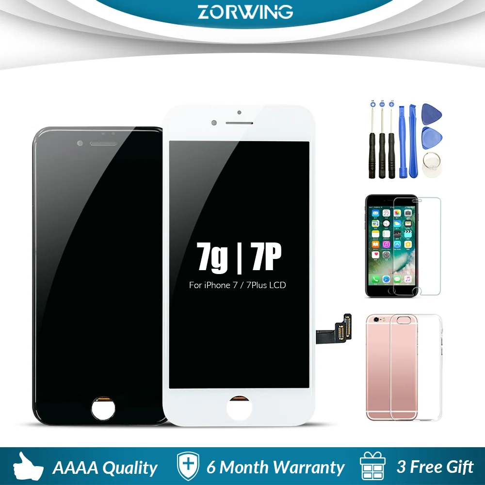 ЖК экран качества AAA для iPhone 5S 6 6S 7 8 Plus дисплей с дигитайзером и сенсорным экраном
