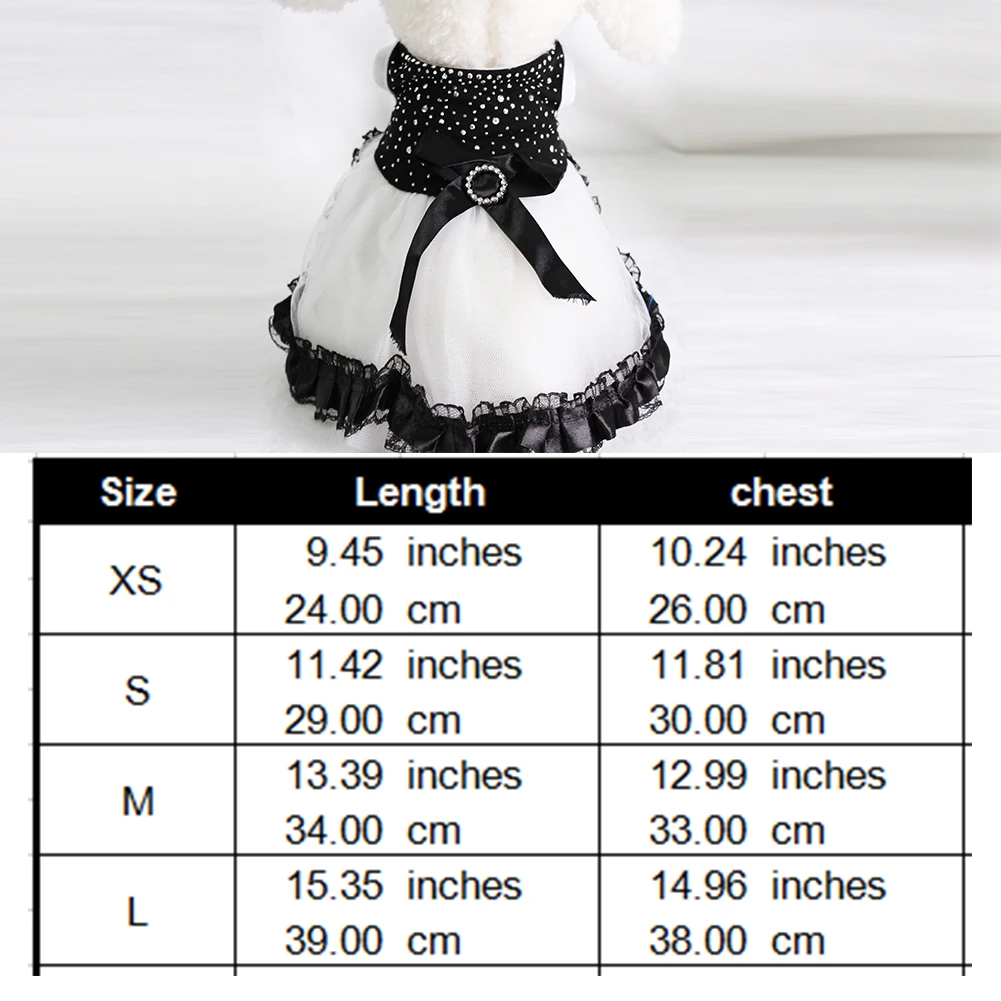 Элегантное Черное Платье в стиле принцессы для собаки стразы платье пачка