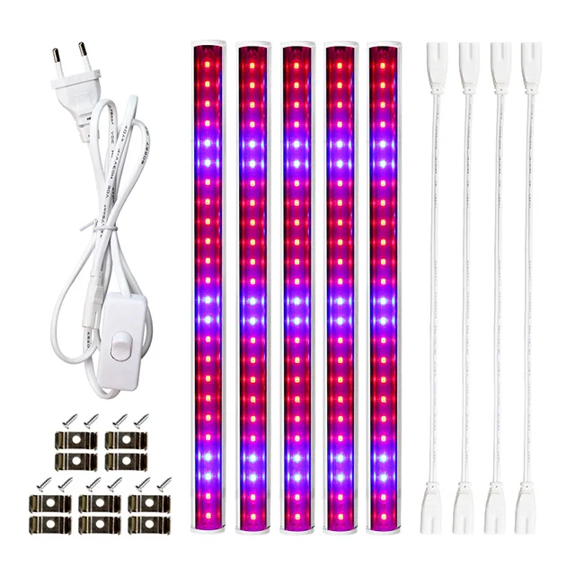 5PCS Pack RAYWAY светодиодный T5 трубка SMD2835 Phytolamp высокое Яркость светодиодный Grow Lights для растений 5 Вт 18Red 6 синий Фито рассады Цветочные лампы - Испускаемый цвет: 5PCS Pack