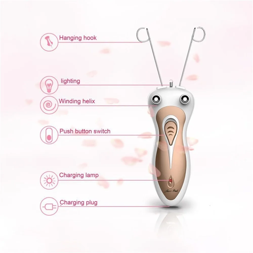 Электрический эпилятор для тела удаления волос лица Defeatherer хлопковая нить