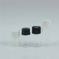 50pcslot 1ml 2ml 3ml 5ml empty sample essential oil bottles small clear glass sample vials with orifice reducer cap lids