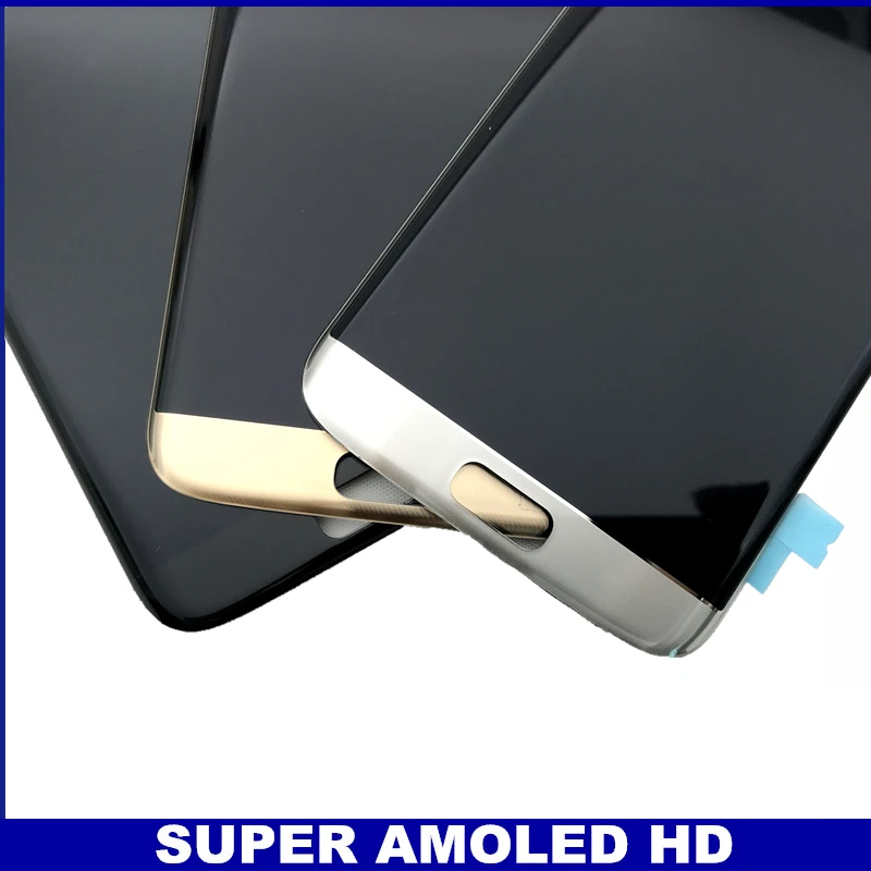 AMOLED замена lcd s для samsung Galaxy S7 Edge G935F G935A G935FD G935P ЖК-дисплей Сенсорная установка преобразователя экрана стикер