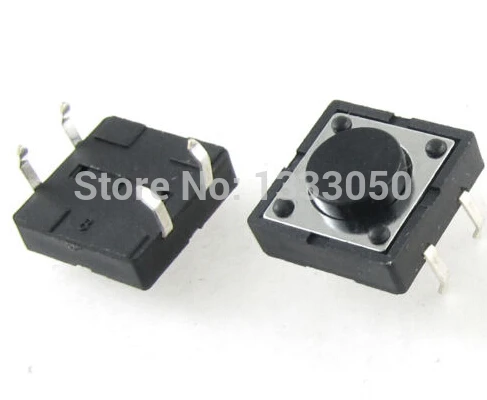 

10 шт. 12x12 мм x 5 мм мгновенная кнопка тактильный переключатель без блокировки 4 Pin