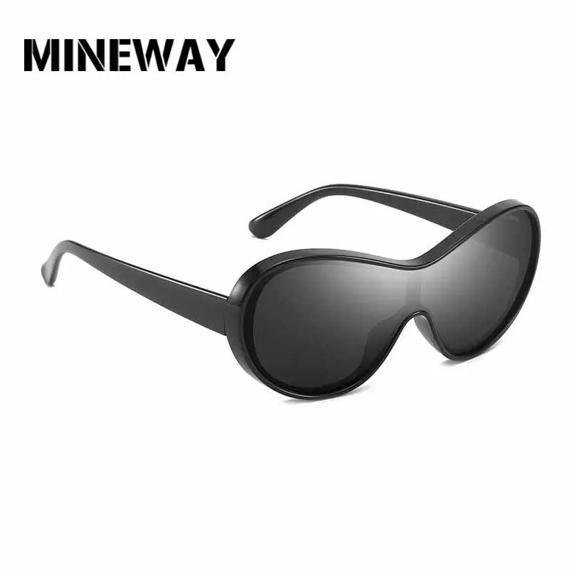 Женские круглые очки MINEWAY дизайнерские солнцезащитные в стиле ретро с кошачьим