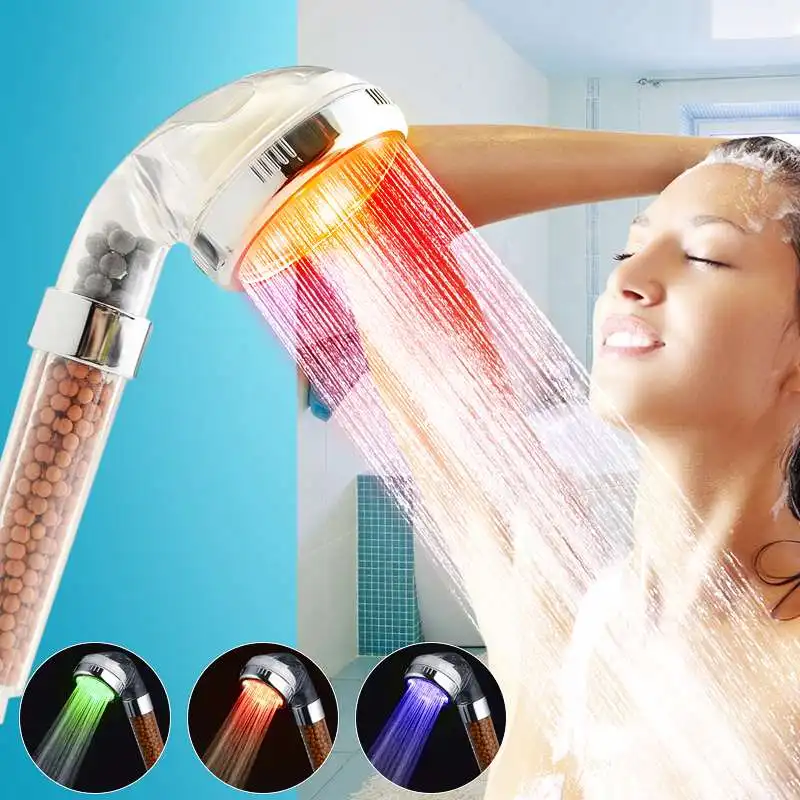 Цветной СВЕТОДИОДНЫЙ светильник Xueqin для ванной водосберегающая анионная SPA