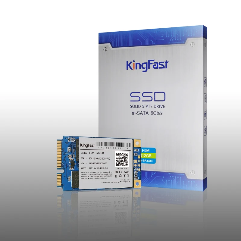 Kingfast F9M Стабильная производительность ПК Внутренний накопитель Msata 512 ГБ SATAIII MLC
