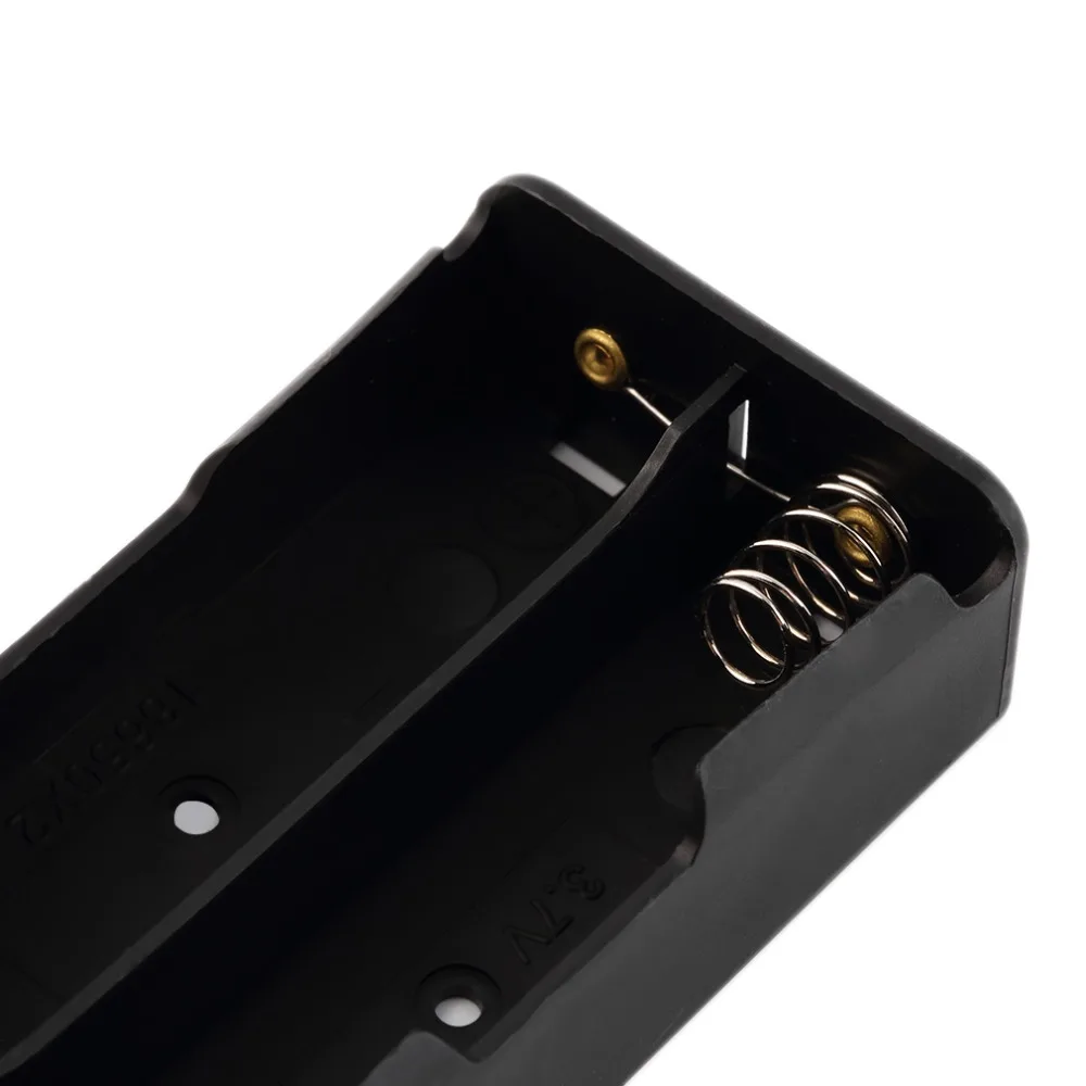 Универсальный пластиковый ящик для хранения батарей чехол 2x18650 черный держатель