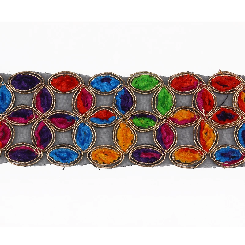 10 ярд цветной Золотой металлический шнур в африканском стиле гипюр вышивка