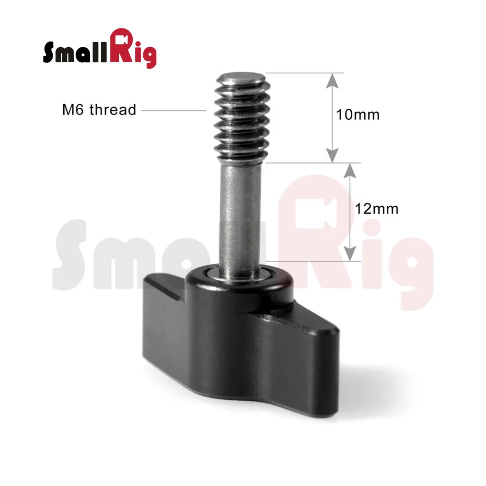 SmallRig трещотка крыло гайка с пружиной M6 резьбовой винт(черный) для камеры ручка EVF крепление и т. Д.-1599