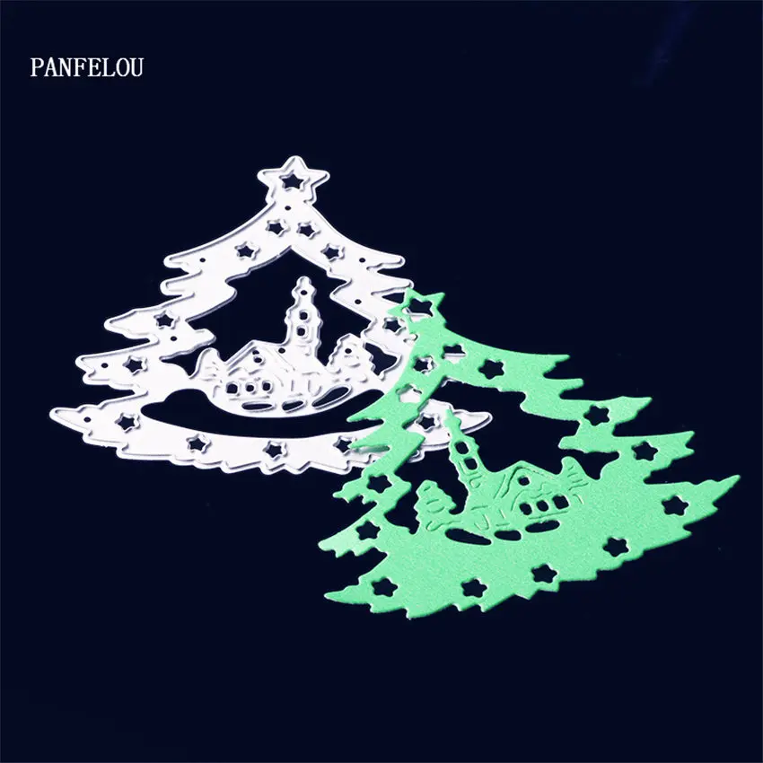 PANFELOU Metal craft Snow village paper die cutting dies for Scrapbooking/DIY Easter wedding cards Hand account | Дом и сад