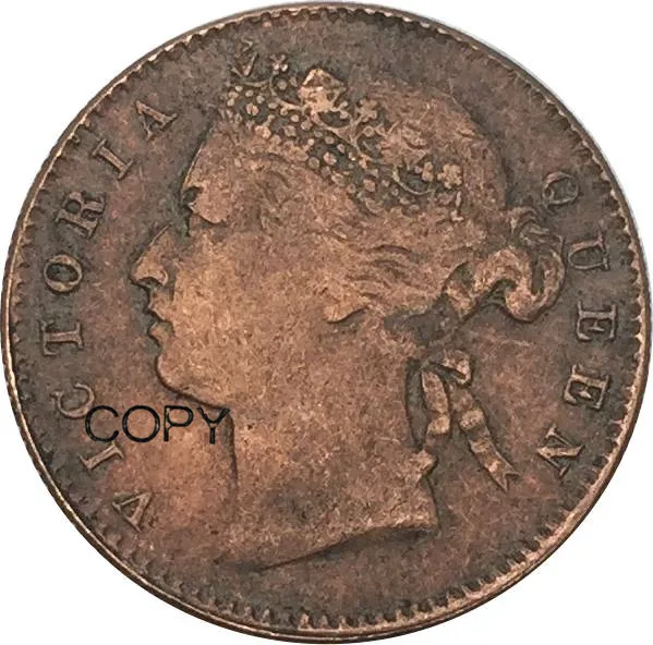 Проливы проливы бывшая британская королева Витория 1/4 Cent 1899 красные медные