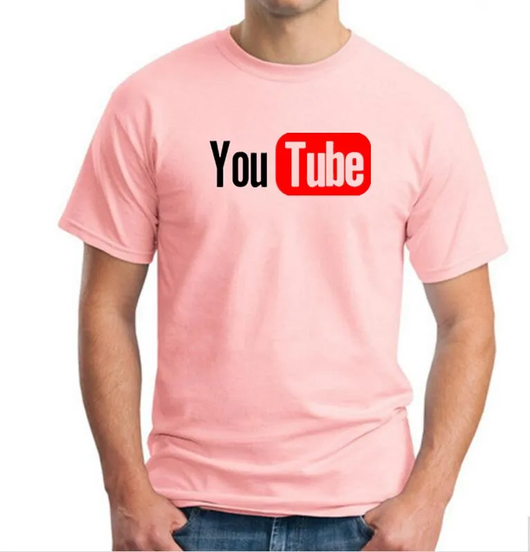 Черная хлопковая Футболка с логотипом Youtube Мужская футболка 4XL You Tube роскошная
