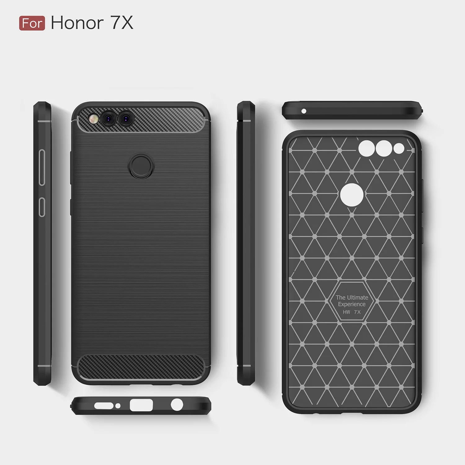 Wolfsay Case Huawei Honor 7X Cover sFor Funda Soft TPU Brush Rugged Armor Phone Coque! |