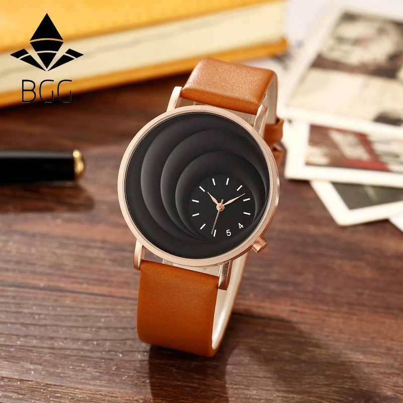 BGG новая версия женские часы модные в стиле кэжуал креативный трехмерный