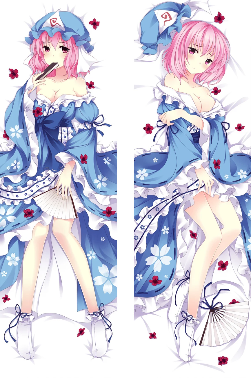 Японское аниме Touhou Project Saigyouji Yuyuko обнимающие наволочки для тела на заказ Dakimakura |