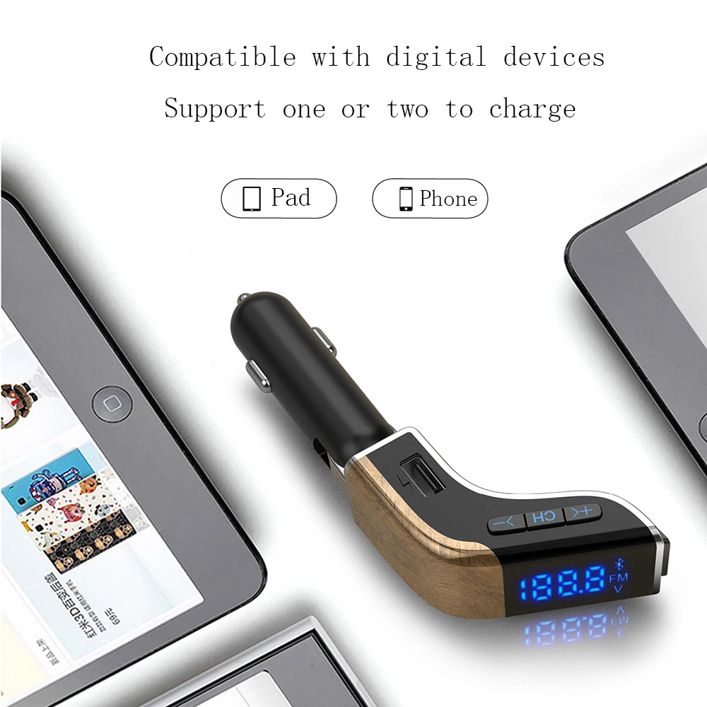 4 в 1 Hands Free Беспроводной Bluetooth MP3 плеер автомобиля FM USB Аудиомагнитолы