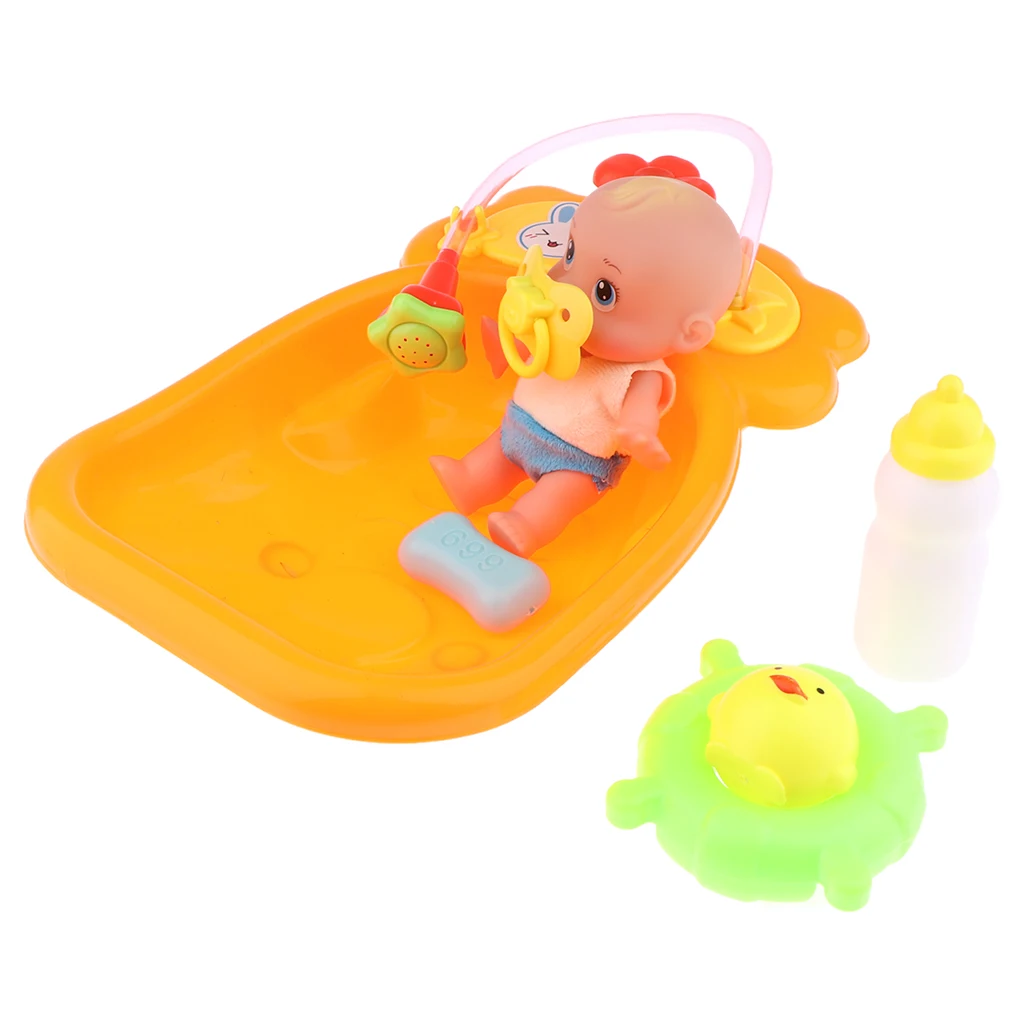 Bathtime кукольный набор для ванной мини игрушка ванны с детской куклой ролевые игры